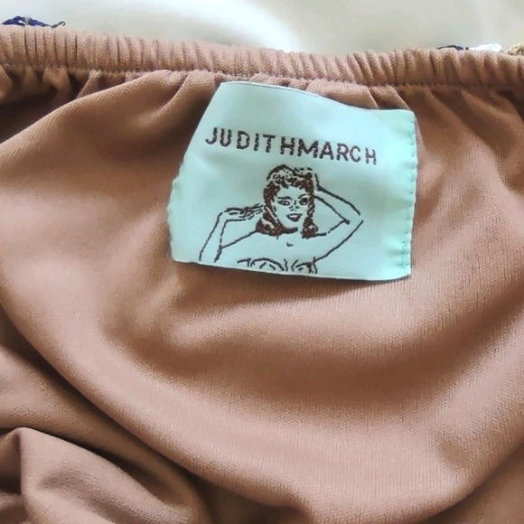 Anthropologie Judith March Strapless Chevron Striped Dress Size L - Picture 5 of 6